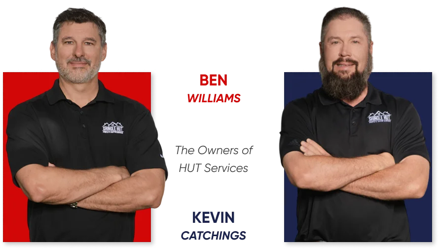 Ben Williams and Kevin Catchings, owners of Shingle Hut Roofing